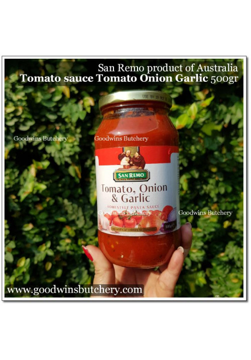 Sauce tomato SANREMO TOMATO ONION & GARLIC Australia San Remo 500g